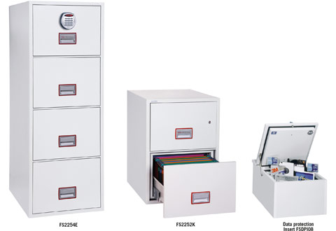 Phoenix Vertical Fire File 25'' Fireproof Filing Cabinets