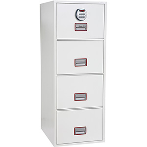 Phoenix World Class Vertical Fire File FS2254E 4 Drawer Filing Cabinet with Electronic Lock