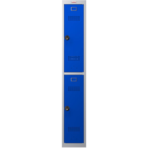 Phoenix PL Series PL1230GBC 1 Column 2 Door Personal Locker Grey Body/Blue Doors with Combination Locks