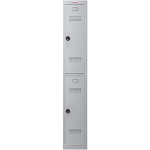 Phoenix PL Series PL1230GGC 1 Column 2 Door Personal Locker in Grey with Combination Locks