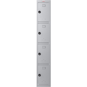 Phoenix PL Series PL1430GGC 1 Column 4 Door Personal locker in Grey with Combination Locks