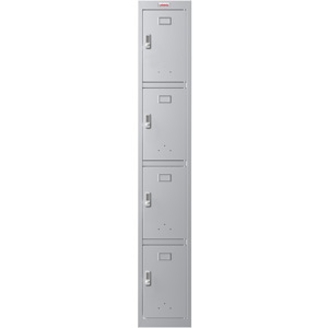 Phoenix PL Series PL1430GGE 1 Column 4 Door Personal locker in Grey with Electronic Locks