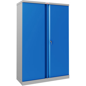 Phoenix SCL Series SCL1491GBK 2 Door 3 Shelf Steel Storage Cupboard Grey Body & Blue Doors with Key Lock