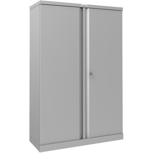 Phoenix SCL Series SCL1491GGK 2 Door 3 Shelf Steel Storage Cupboard in Grey with Key Lock