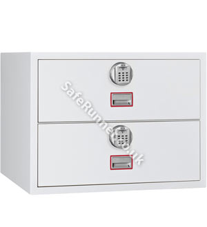Phoenix World Class Lateral Fire File FS2412E 2 Drawer Filing Cabinet with Electronic Lock
