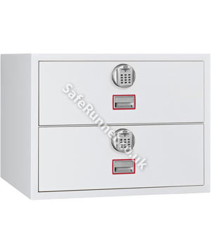 Phoenix World Class Lateral Fire File FS2412E 2 Drawer Filing Cabinet with Electronic Lock