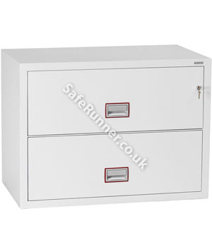 Phoenix World Class Lateral Fire File FS2412K 2 Drawer Filing Cabinet with Key Lock