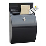 Phoenix Curvo Top Loading Mail Box MB0112KB in Black with Key Lock