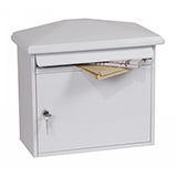 Phoenix Libro Front Loading Mail Box MB0115KW in White with Key Lock