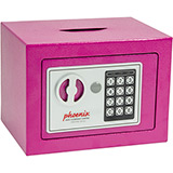 Phoenix Compact Home Office SS0721EPD Pink Security Safe with Electronic Lock & Deposit Slot