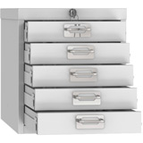 Phoenix MD Series MD0304G 5 Drawer Multidrawer Cabinet in Grey with Key Lock