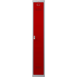 Phoenix PL Series PL1130GBE 1 Column 1 Door Personal Locker Grey Body/Red Door with Electronic Lock