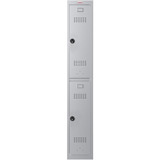 Phoenix PL Series PL1230GGC 1 Column 2 Door Personal Locker in Grey with Combination Locks