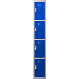 Phoenix PL Series PL1430GBE 1 Column 4 Door Personal Locker Grey Body/Blue Doors with Electronic Lock