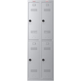 Phoenix PL Series PL2260GGC 2 Column 4 Door Personal Locker Combo in Grey with Combination Locks