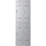 Phoenix PL Series PL2260GGE 2 Column 4 Door Personal Locker Combo in Grey with Electronic Locks