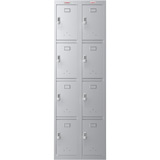 Phoenix PL Series PL2460GGE 2 Column 8 Door Personal Locker Combo in Grey with Electronic Locks