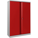 Phoenix SCL Series SCL1491GRK 2 Door 3 Shelf Steel Storage Cupboard Grey Body & Red Doors with Key Lock