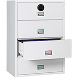 Phoenix World Class Lateral Fire File FS2414F 4 Drawer Filing Cabinet with Fingerprint Lock