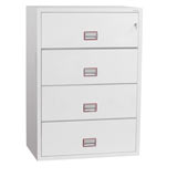 Phoenix World Class Lateral Fire File FS2414K 4 Drawer Filing Cabinet with Key Lock