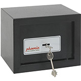 Phoenix Compact Home Office SS0721K Black Security Safe with Key Lock